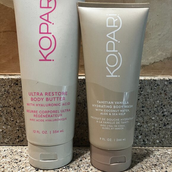 Kopari Ultra Restore  Body Butter Jumbo Size and Tahitian Vanilla Body Wash! NEW - Picture 1 of 3